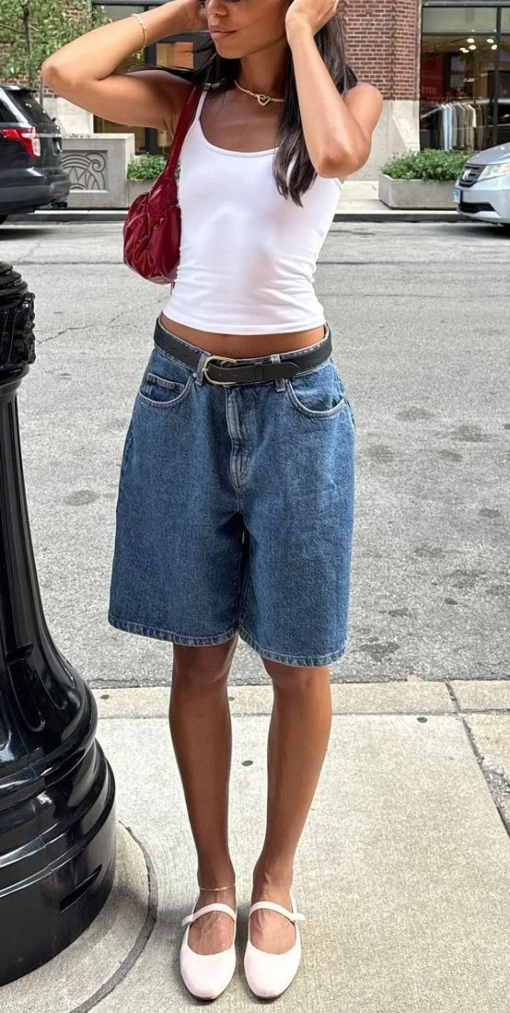 Long jorts outfits idea