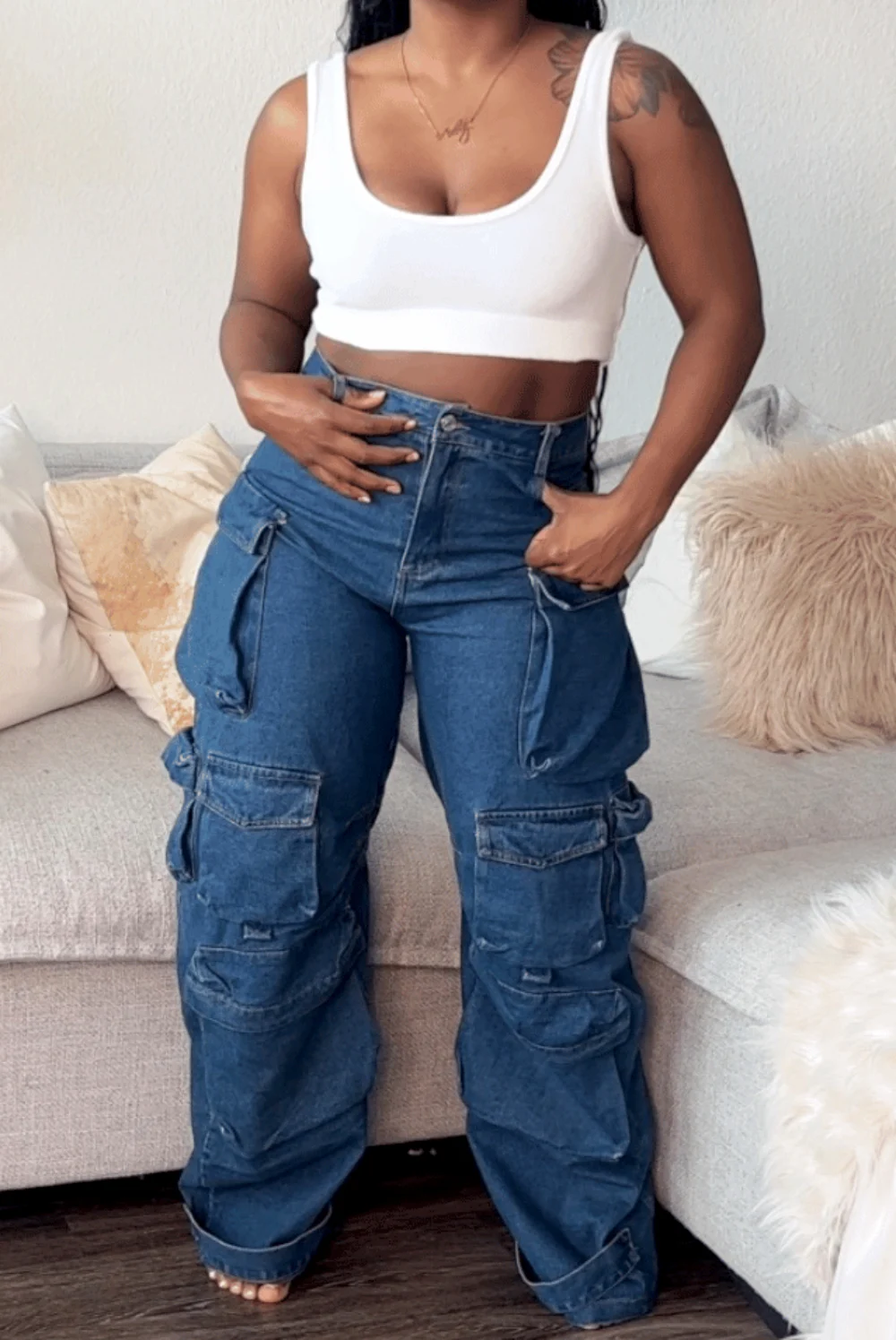 Plus Size Cargo Jeans Outfit