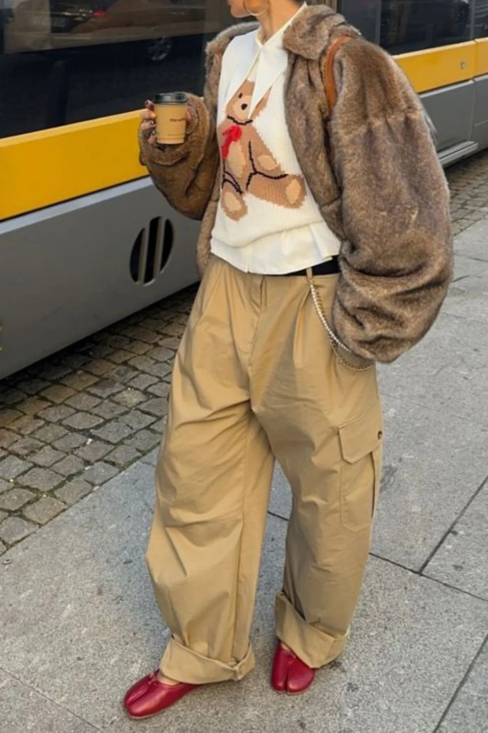 Red tabi shoes outfit