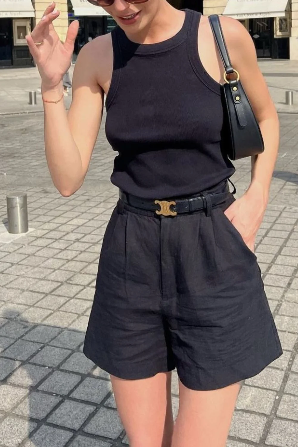 linen shorts outfits women