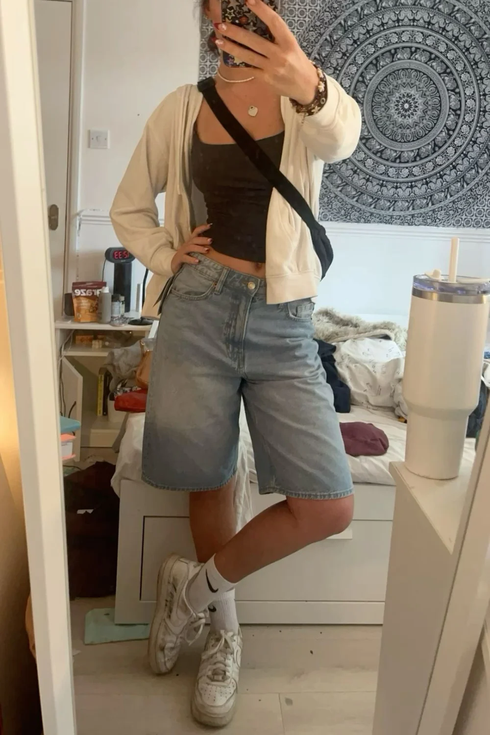 tight jorts outfit idea