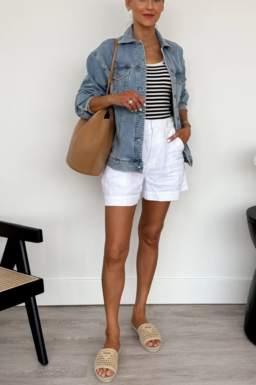 what to wear with linen shorts