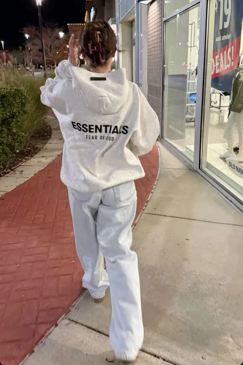 Grey essentials hoodie outfit ideas