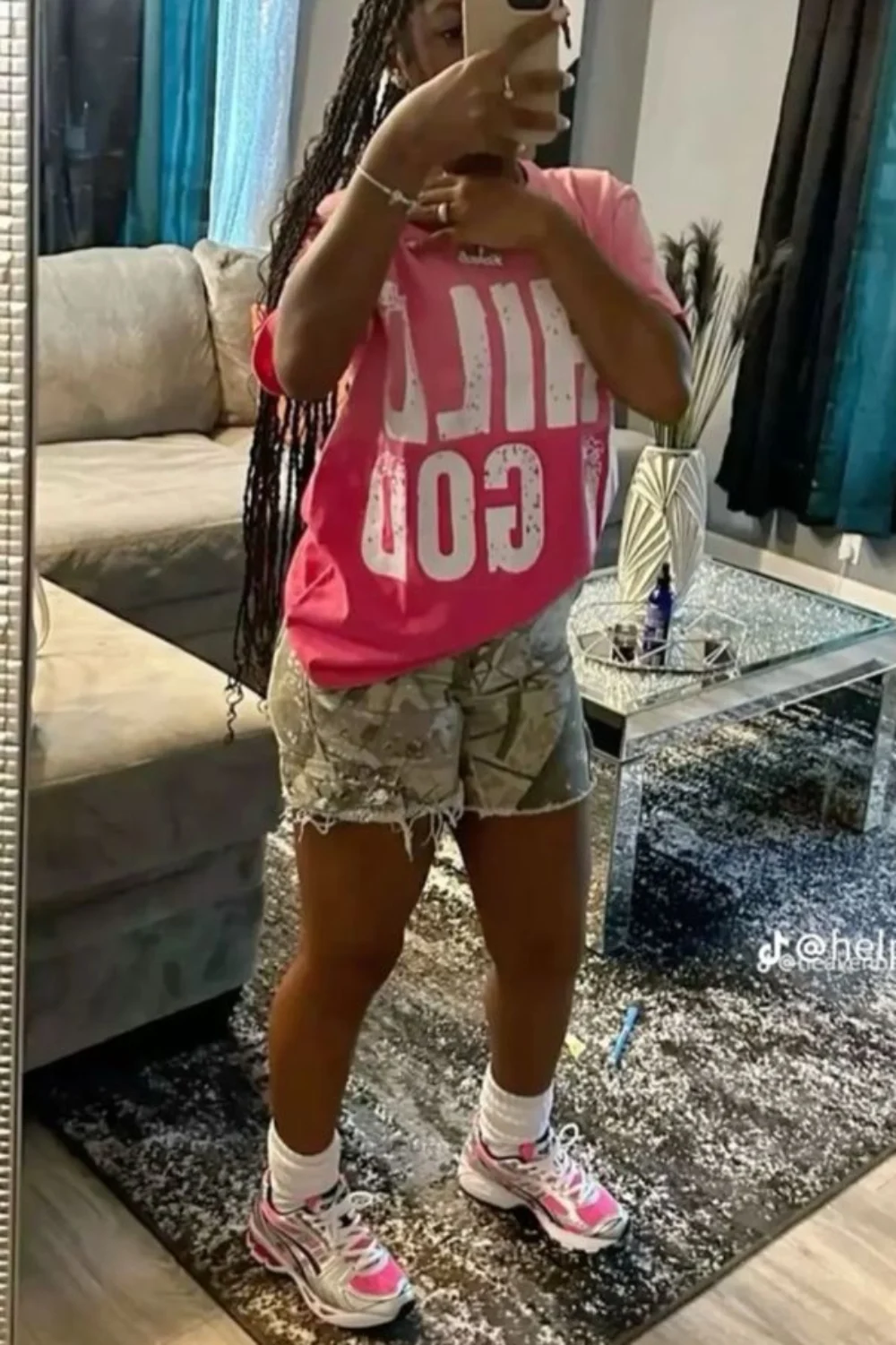 Hot pink asics outfit