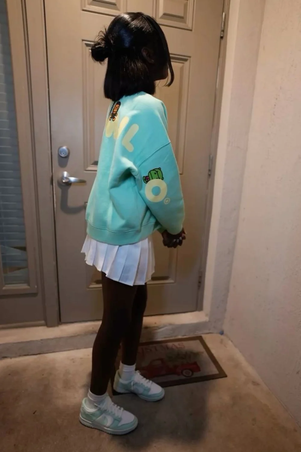 Teal asics outfit