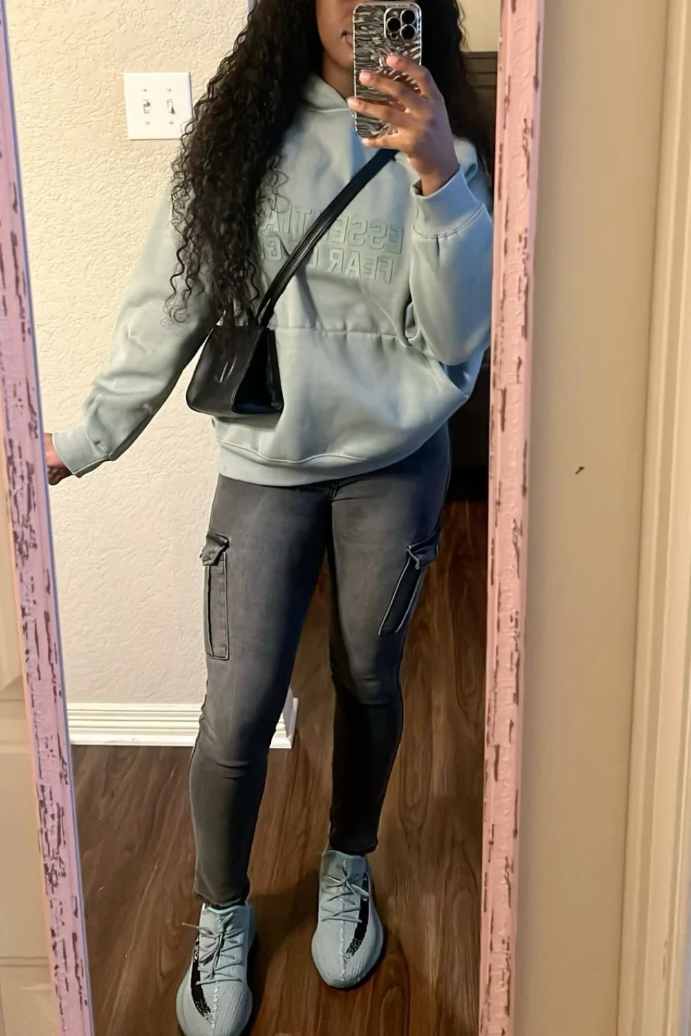 Teal essentials hoodie outfit ideas