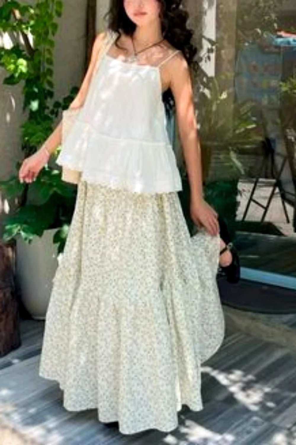 Tiered skirt outfit Tiered skirt outfit