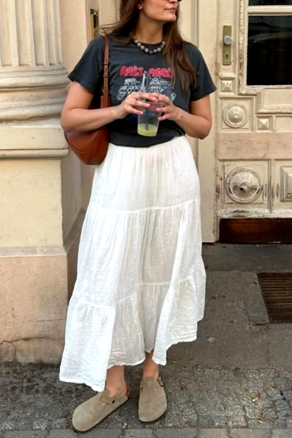 White midi skirt outfit summer White midi skirt outfit summer