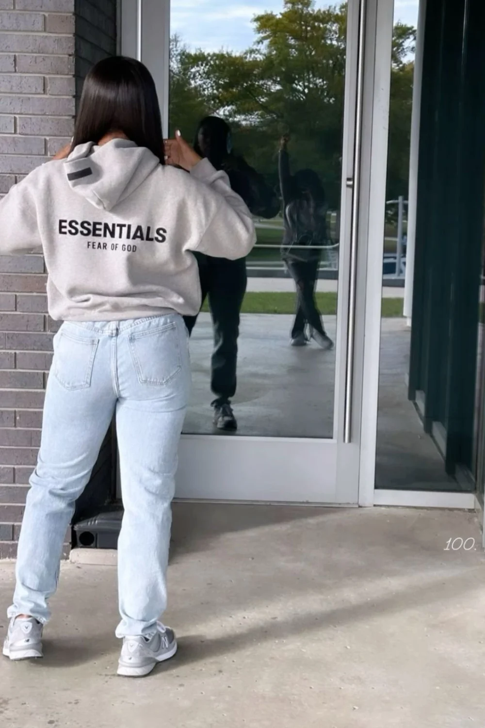 cute essentials hoodie outfit